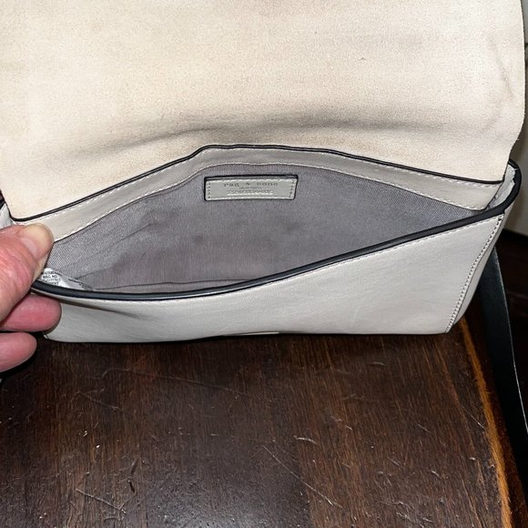 Rag & Bone Aston Mini Crossbody Shoulder Bag in Cream Leather - Picture 7 of 12